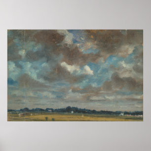 Poster Paysage étendu avec nuages gris