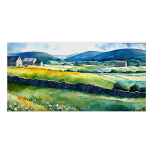 Poster Paysage étendu "Dalehaven" Yorkshire Dales Scène