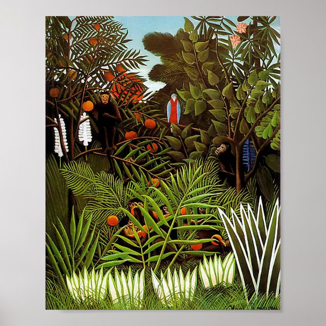 Poster Paysage exotique par Henri Rousseau (Devant)
