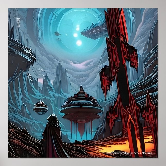Poster Paysage extraterrestre (Devant)