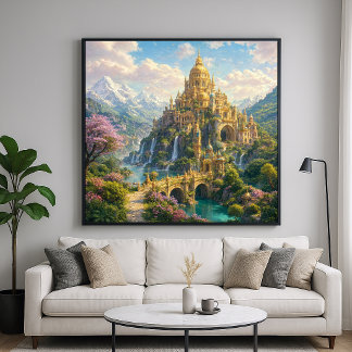 Poster Paysage Fantastique du Palais Doré