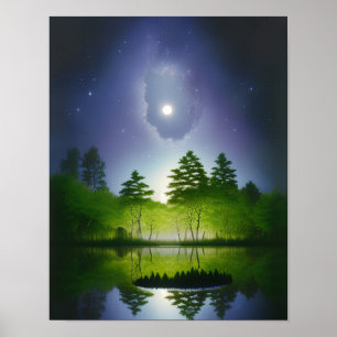 Poster Paysage fantastique magnifique, réaliste et nature