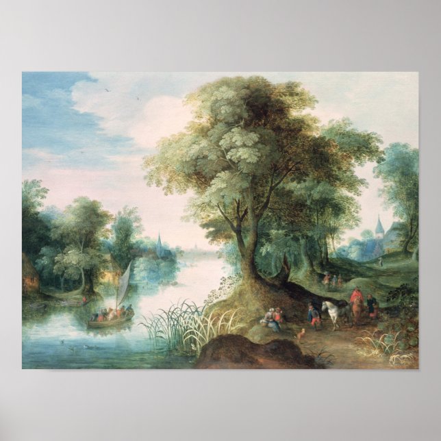 Poster Paysage fluvial (Devant)