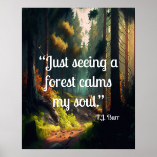 Poster Paysage forestier