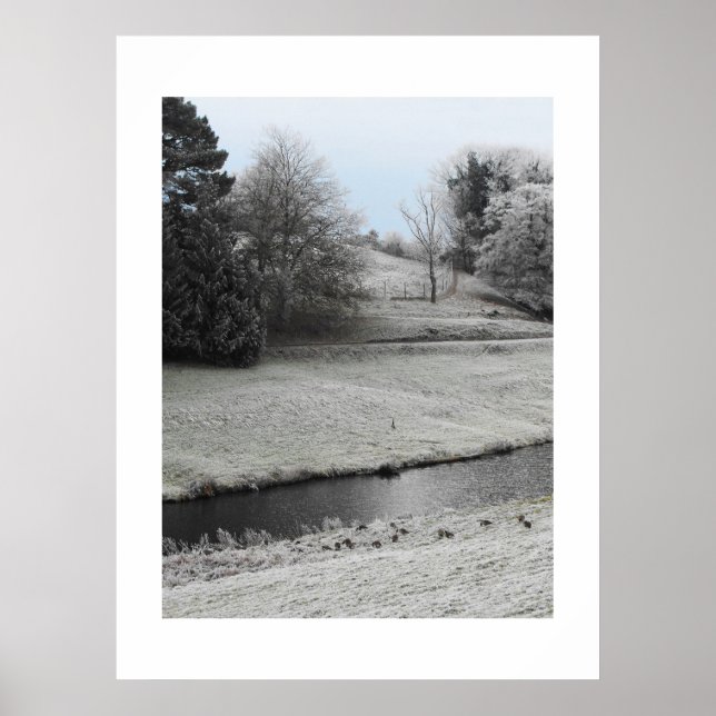 Poster Paysage gelé (Devant)