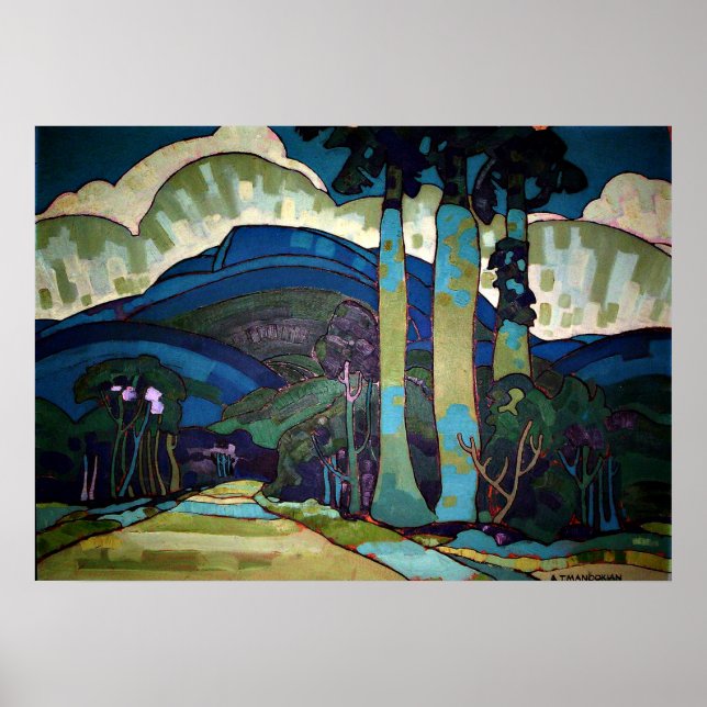Poster Paysage hawaïen (Devant)