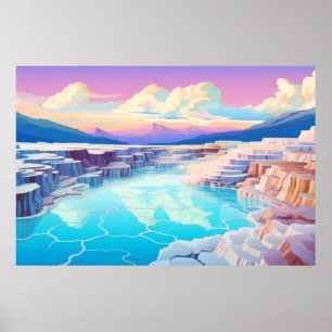 Poster Paysage hiver Coucher de soleil Paysage Nature