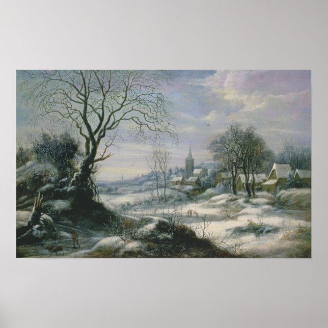 Poster Paysage hivernal (Devant)