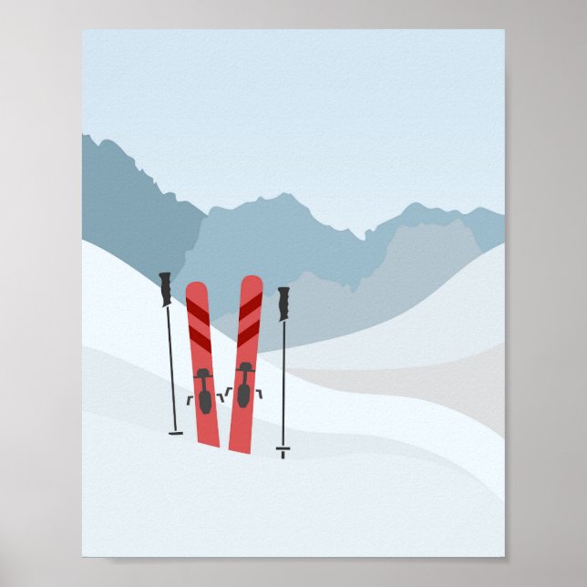 Poster Paysage hivernal (Devant)