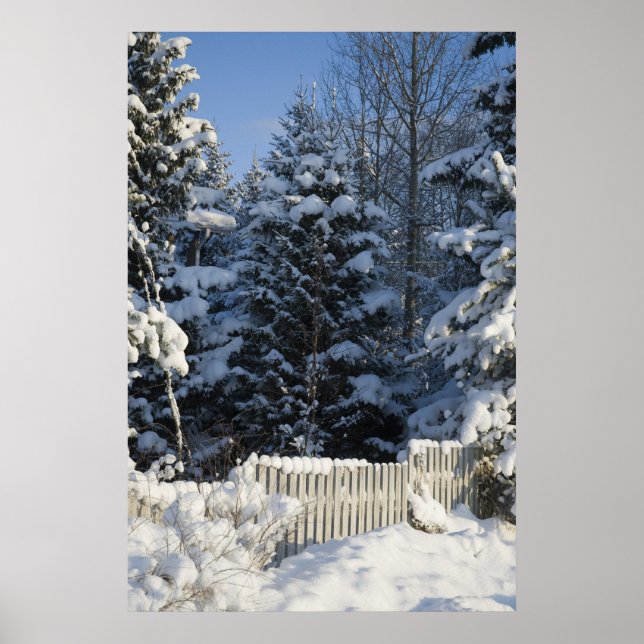 Poster Paysage hivernal (Devant)