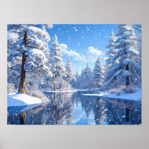 Poster Paysage hivernal