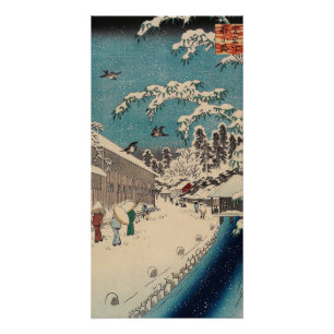 Poster Paysage hivernal d'Hiroshige japon ukiyo-e antique