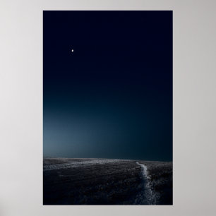 Poster Paysage hivernal minimaliste Vieux Linslade (8742)