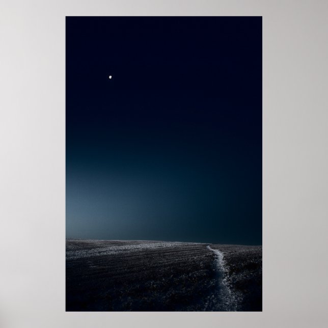 Poster Paysage hivernal minimaliste Vieux Linslade (8742) (Devant)