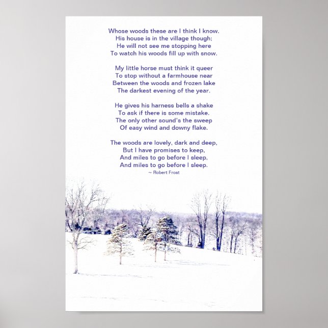Poster Paysage hivernal neige (Devant)