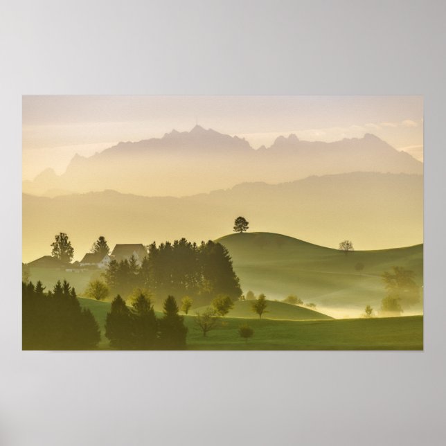 Poster Paysage idyllique | Suisse, Säntis (Devant)