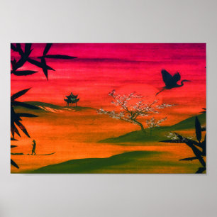 POSTER PAYSAGE JAPONAIS ART