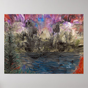 Poster Paysage lavé par acide