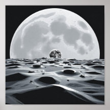 Paysage lunaire minimaliste