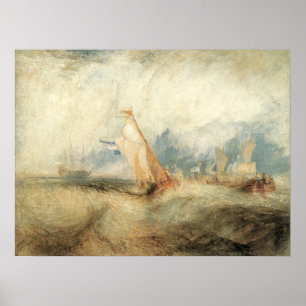 Poster Paysage marin de navire maritime vintage par Josep