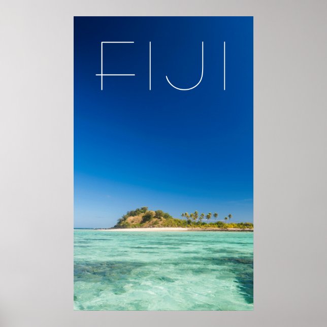 Poster Paysage marin du Blue Lagoon, Fidji (Devant)