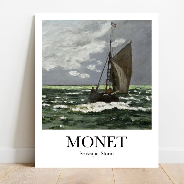 Poster Paysage marin, tempête par Claude Monet (Monet's Raging Sea: Own the Storm! High-quality art poster)