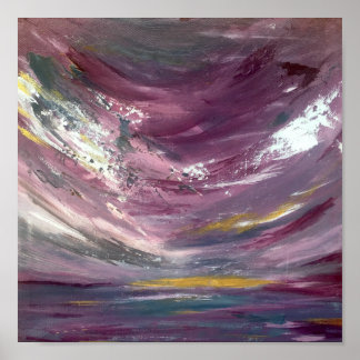 Poster Paysage maritime Abstrait