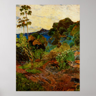 Poster Paysage Martinique de Paul Gauguin (1887)