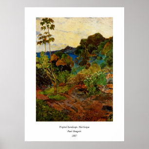 Poster Paysage Martinique de Paul Gauguin (1887)