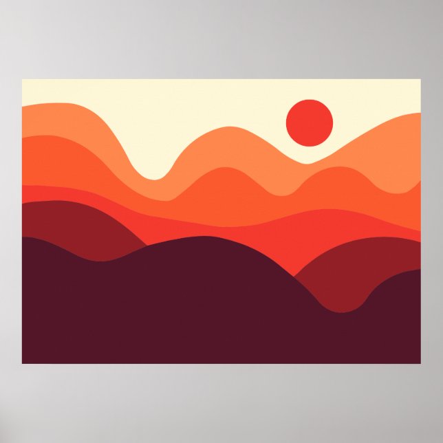 Poster Paysage minimaliste 190821(01) (Devant)