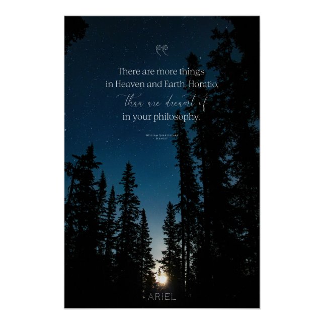 Poster Paysage moderne personnalisé Citation inspirante (Devant)