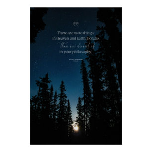 Poster Paysage moderne Starry Sky Inspiration Citation