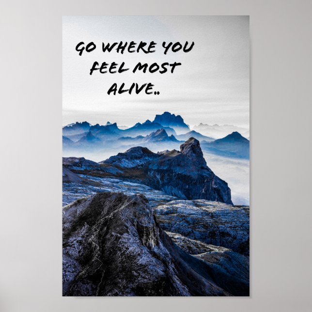 Poster Paysage Montagneux (Devant)