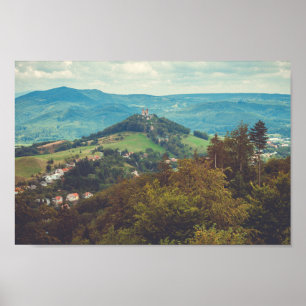 Poster Paysage montagneux romantique