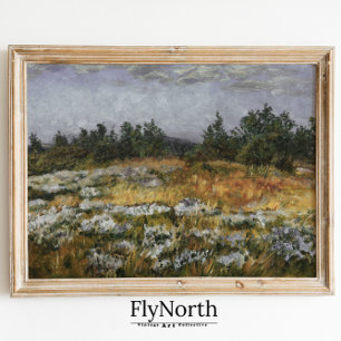 Poster Paysage Muet Imprimer Aquarelle du village antique