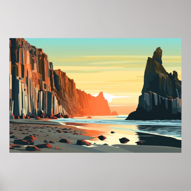 Poster Paysage naturel Coucher du soleil Nature (Devant)
