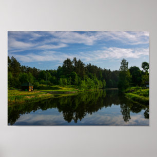 Poster Paysage naturel Paysage Lac Ciel Biélorussie