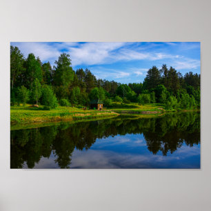 Poster Paysage naturel Paysage Lac Sky Belarus
