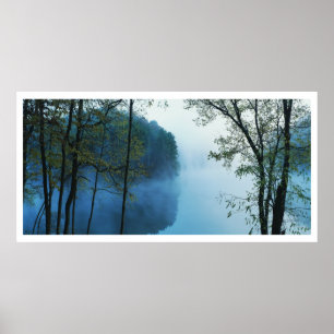 Poster Paysage panoramique des forêts et des rivières