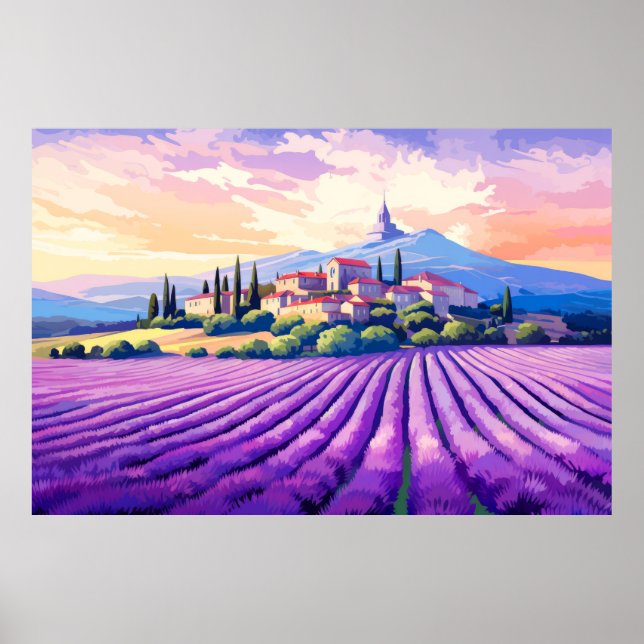 Poster Paysage panoramique des Prairies Nature (Devant)