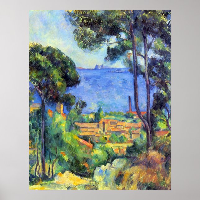 Poster Paysage par Paul Cezanne (Devant)