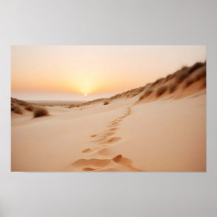 Poster Paysage pittoresque Désert Nature Fond Art