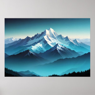 Poster Paysage pittoresque Fond de la nature hivernale Ar