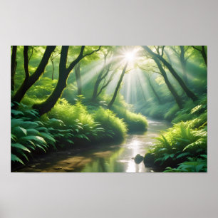 Poster Paysage pittoresque Rivière panoramique Nature Pai