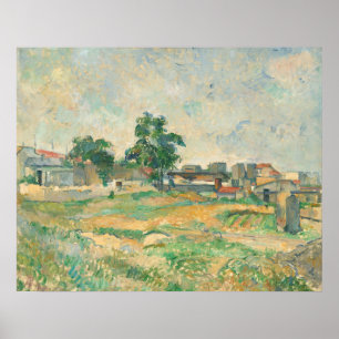 Poster Paysage proche de Paris - Paul Cézanne Art