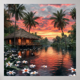 Poster Paysage Scénique sur Toile Vue de la Nature