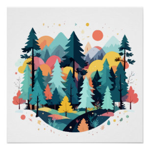 Poster Paysage serein Calme Nature paisible Nature Extéri