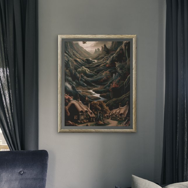 Poster Paysage serein : Vol d'oiseaux (Créateur téléchargé)