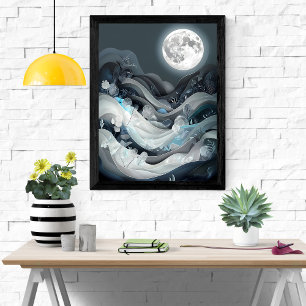 Poster Paysage Serene Moonlit