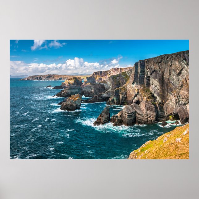 Poster Paysage spectaculaire à Mizen Head sur la côte atl (Devant)